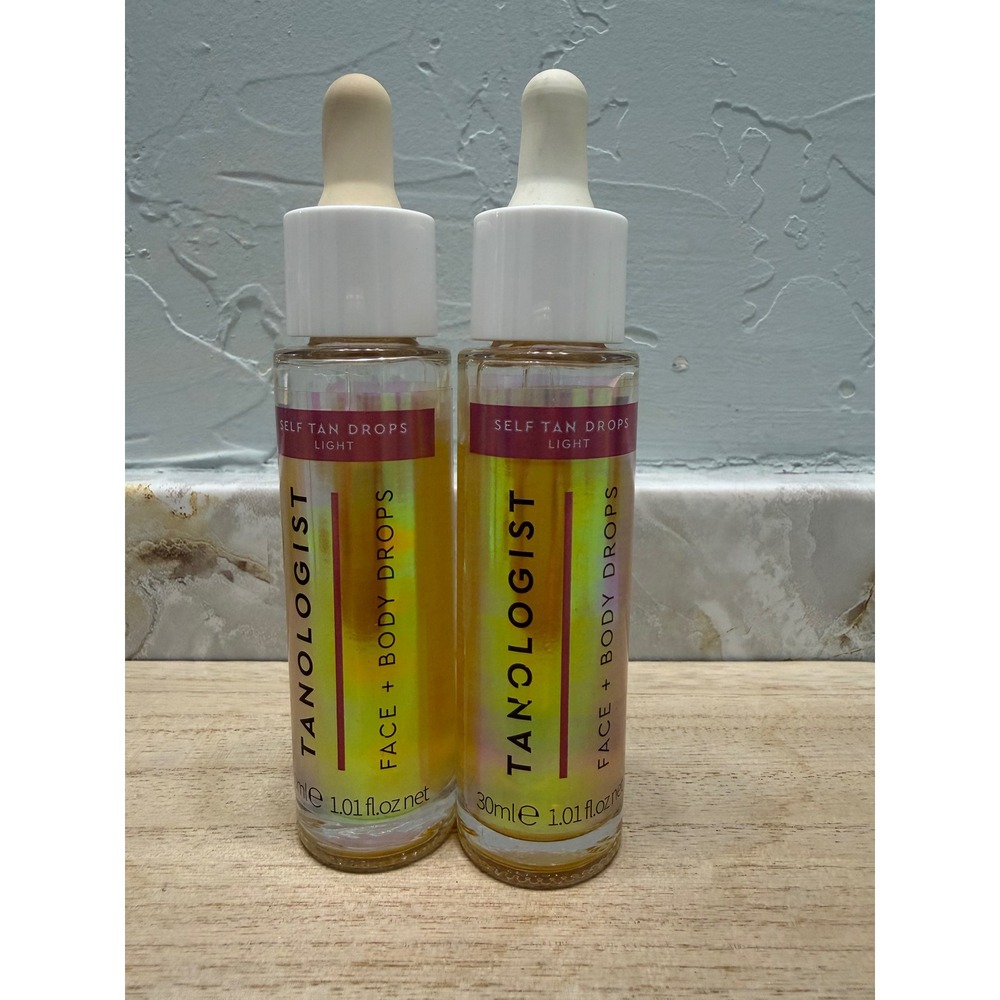 Tanologist Self Tan Drops Light Face Body 1.01 oz 30ml Glow Serum Dropper